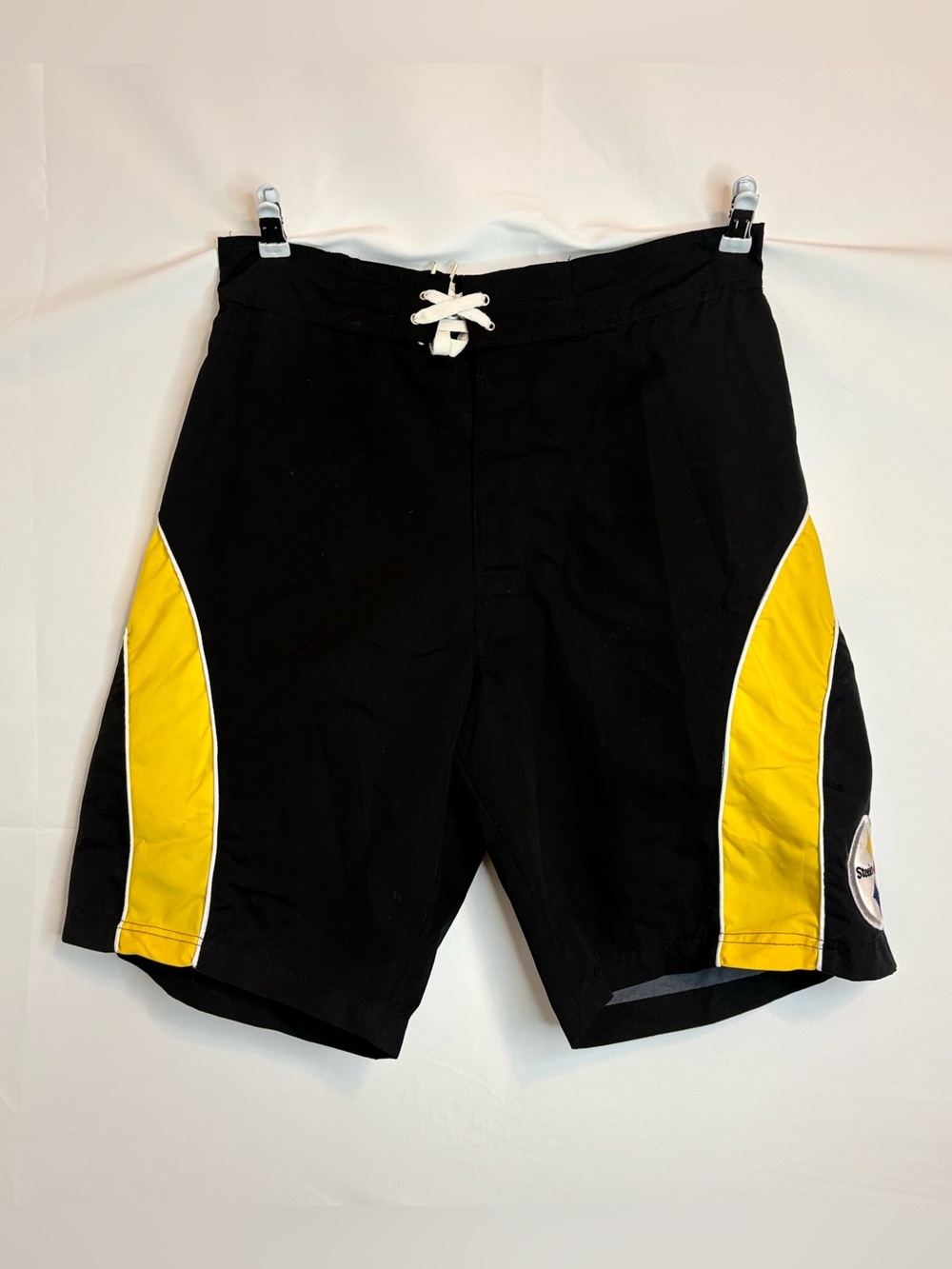 NFL Men’s Black and Yellow Swim Board Shorts